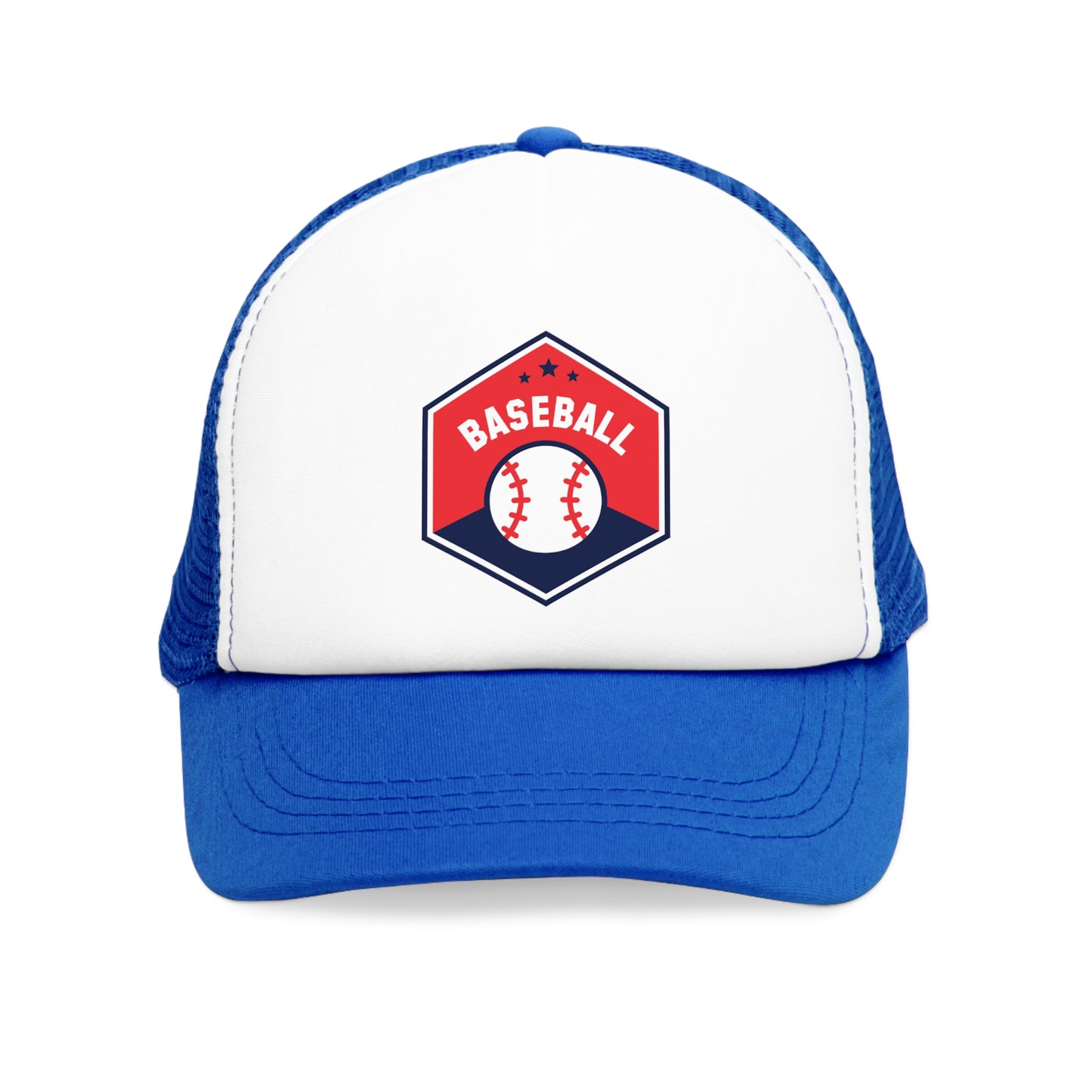 Mesh Cap Hat with Baseball Design – Adjustable Trucker Hat for Men & Women, Black, Blue, Pink, Red