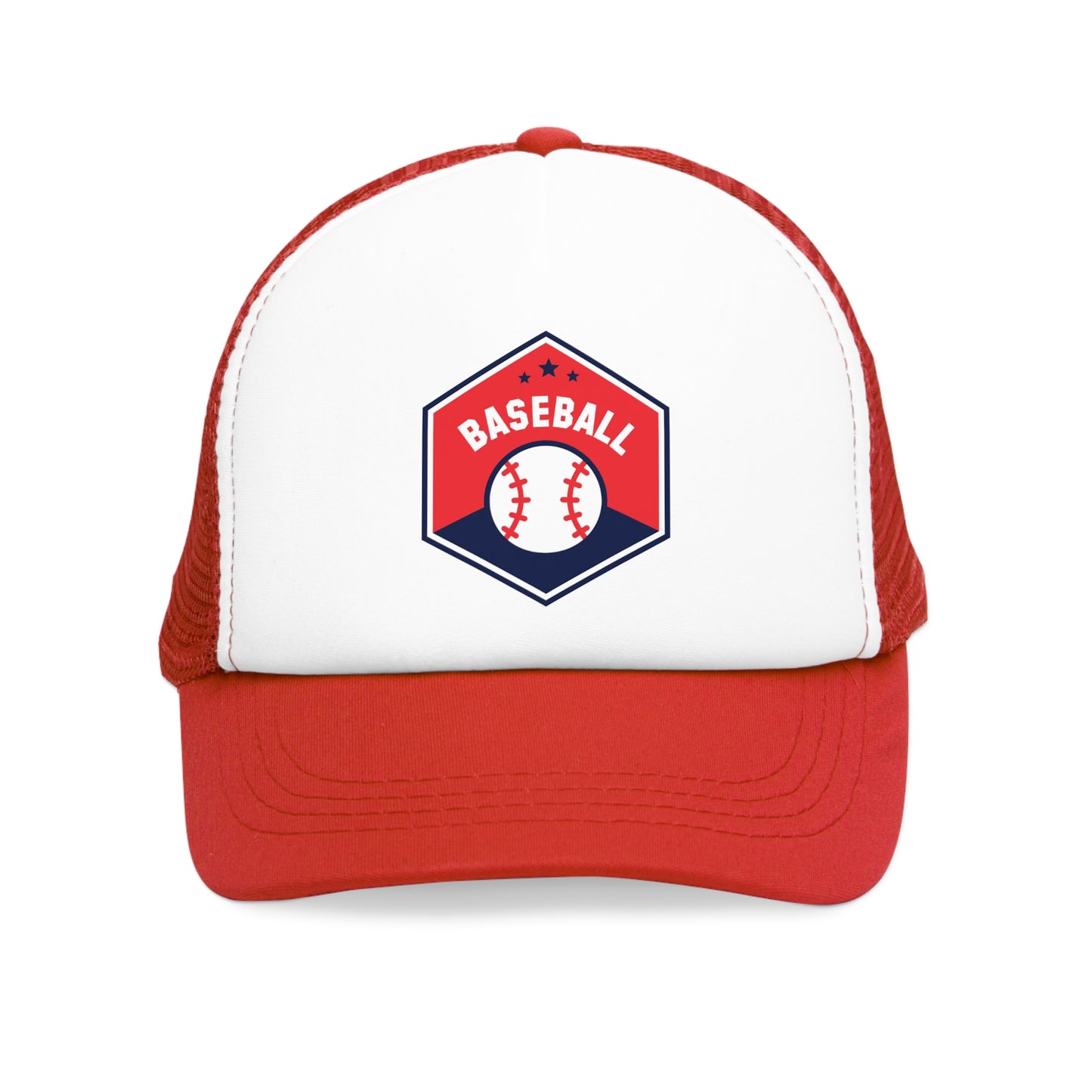 Mesh Cap Hat with Baseball Design – Adjustable Trucker Hat for Men & Women, Black, Blue, Pink, Red