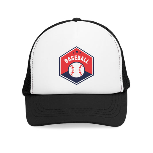 Mesh Cap Hat with Baseball Design – Adjustable Trucker Hat for Men & Women, Black, Blue, Pink, Red